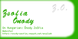 zsofia onody business card