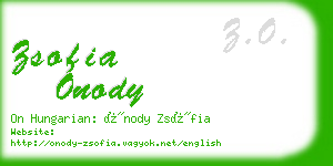 zsofia onody business card